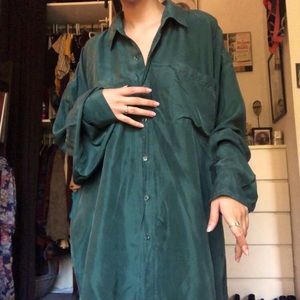 Silk oversized dress shirt